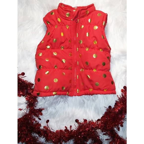 healthtex Other - ⭐HP⭐Healthtex Baby Red & Gold Circle Vest